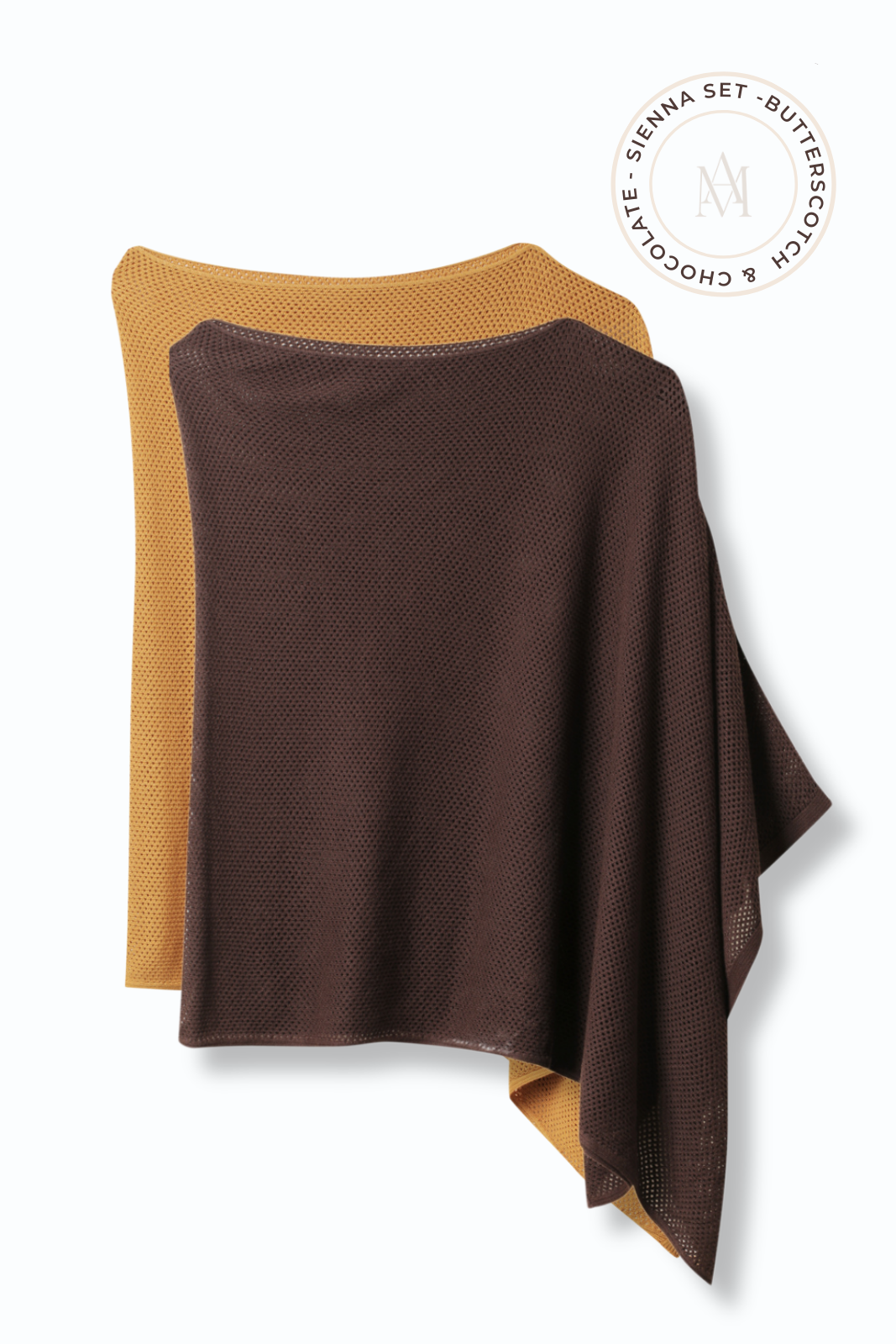 BUTTERSCOTCY AND CHOCOLATE BREASTFEEDING COVERS - SIENNA SET