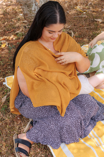 Butterscotch Cowrie | 7in1 Breastfeeding Cover