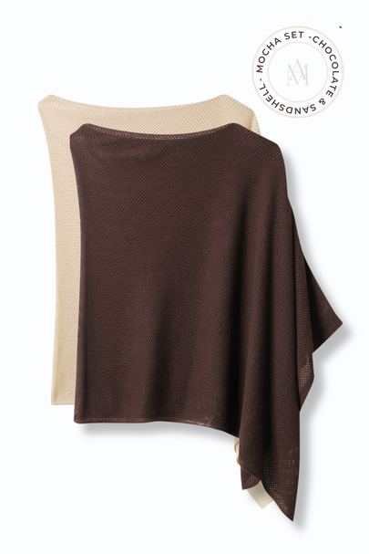 beige and chocolate breastfeeding covers mocha set