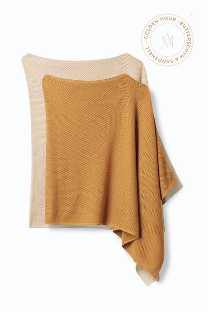 beige and butterscotch nursing covers with golden hour branding